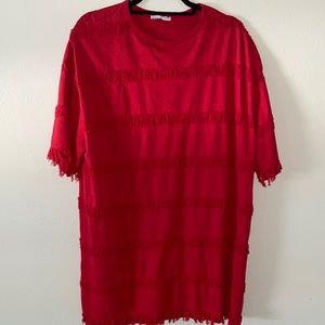 Red Zara tshirt dress